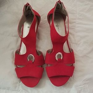 Red sandals